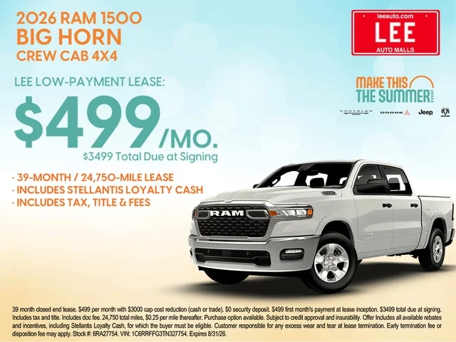 New 2026 Crystal Metallic Ram BIG HORN CREW CAB 4X4 6