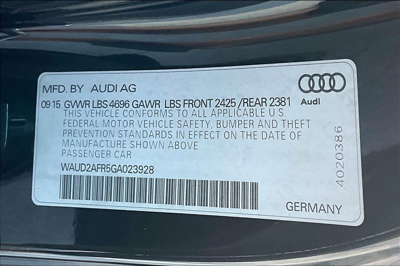 Used 2016 Brilliant Black Audi Premium image 29