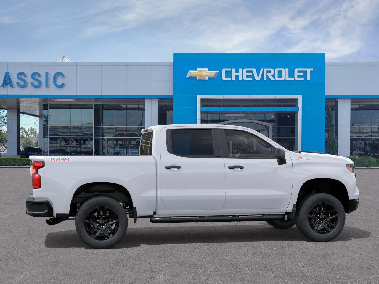 2026 Chevrolet Silverado 1500 Custom Trail Boss White at Classic Elite Chevrolet Hwy 6