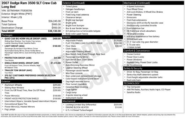Used 2007 White Dodge SLT image 5