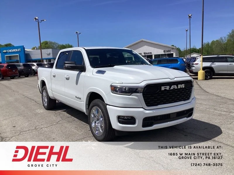 New 2026 Bright White Clear-Coat Exterior Paint RAM Big Horn/Lone Star image 1