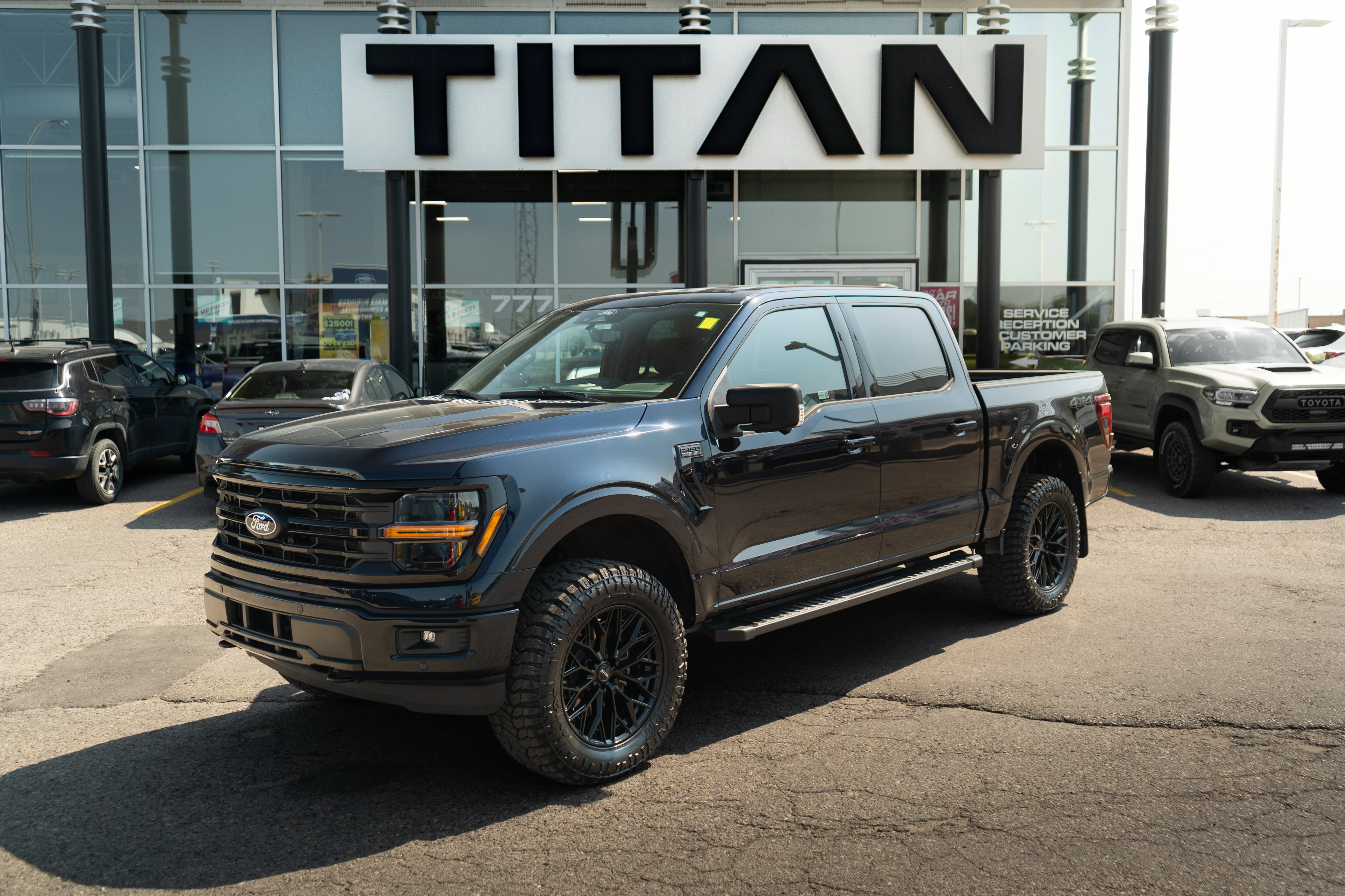 Used 2025 Antimatter Blue Metallic Ford XLT 4WD*2in Lift Kit | 35in Tires | Custom Petrol Wheels | Nav | 360 Cam | Htd Seats | Blackout Pkg image 2