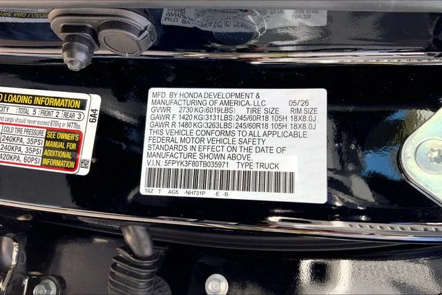 New 2026 Crystal Black Pearl Honda Black Edition image 13