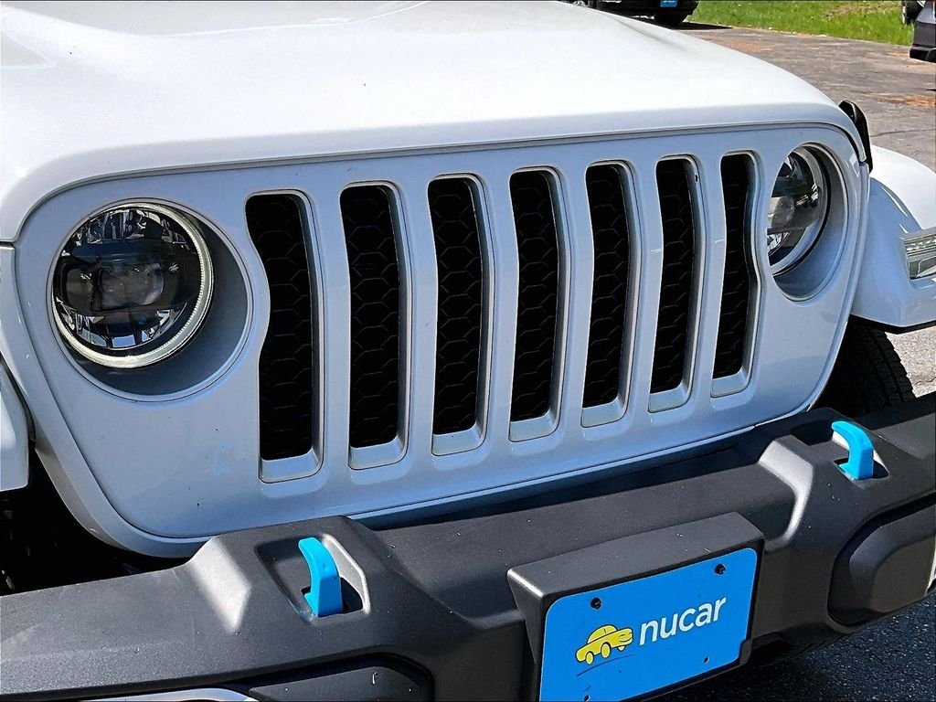 Used 2023 Bright White Clearcoat Jeep Sahara 4xe image 31