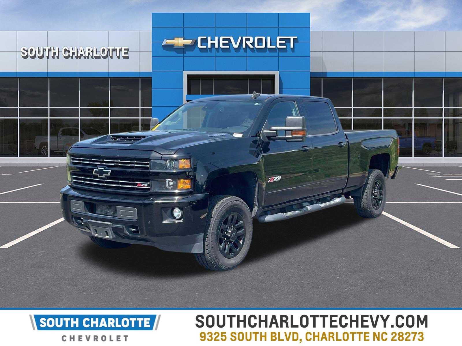 Black 2017 Chevrolet Silverado 2500HD LTZ Crew Cab 4WD Pickup Truck Four-Wheel Drive