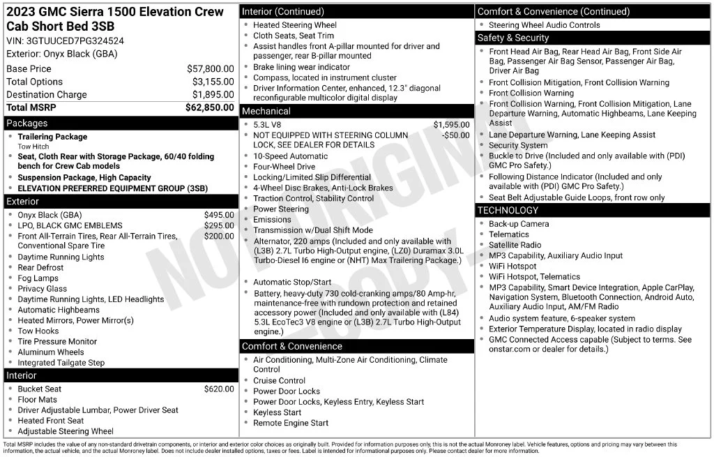 Certified Used 2023 Black GMC Elevation image 54
