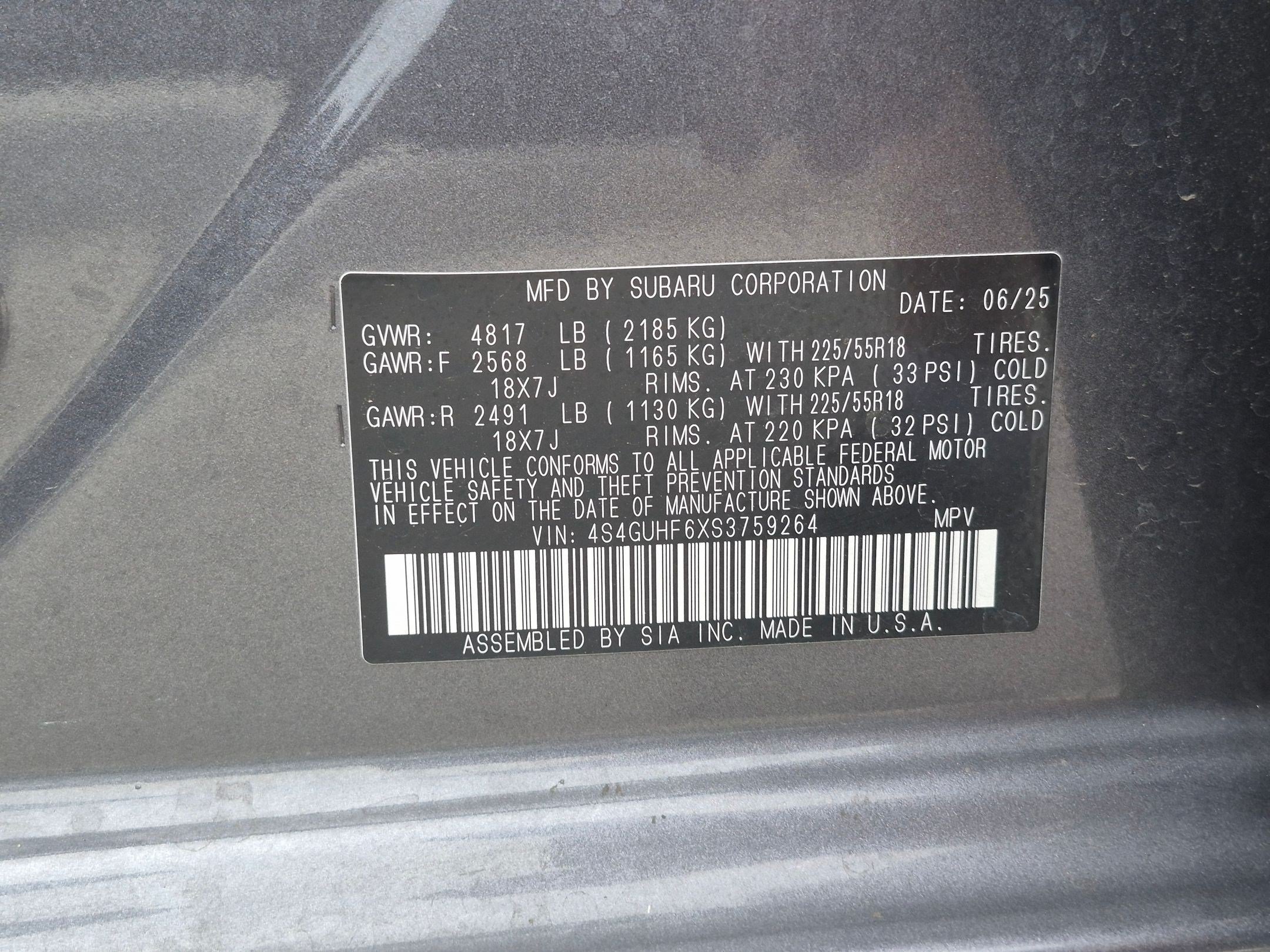 Used 2025 Magnetite Gray Metallic Subaru Sport image 32