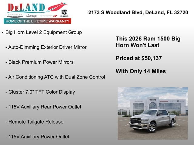New 2026 Silver Zynith Exterior Paint RAM Big Horn/Lone Star image 12
