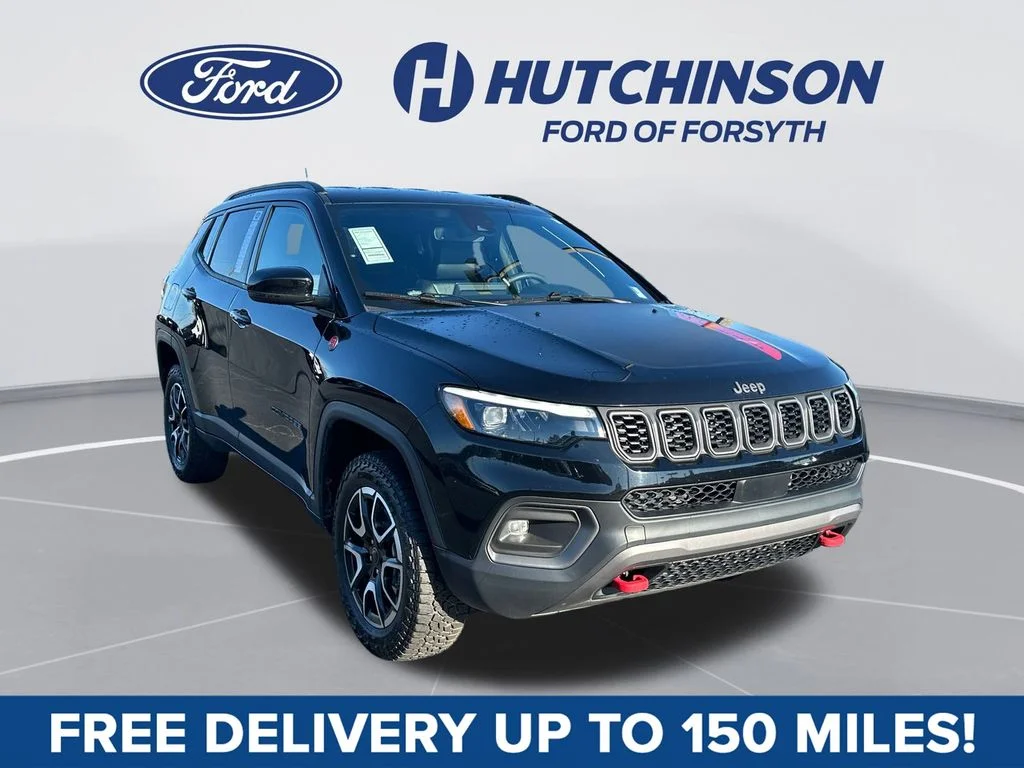 Diamond Black 2025 Jeep Compass Trailhawk 4WD SUV / Crossover Four-Wheel Drive