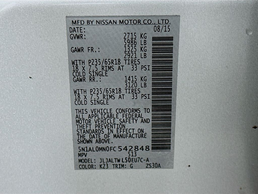 Used 2015 Liquid Platinum INFINITI Base image 33