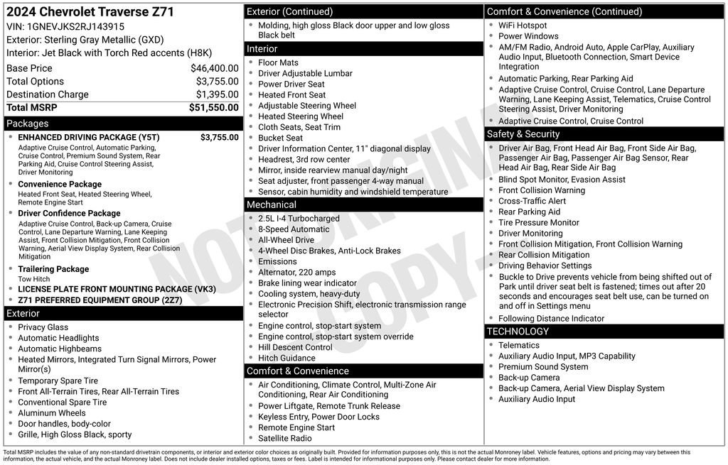 2024 Chevrolet Traverse Z71 - Photo 37