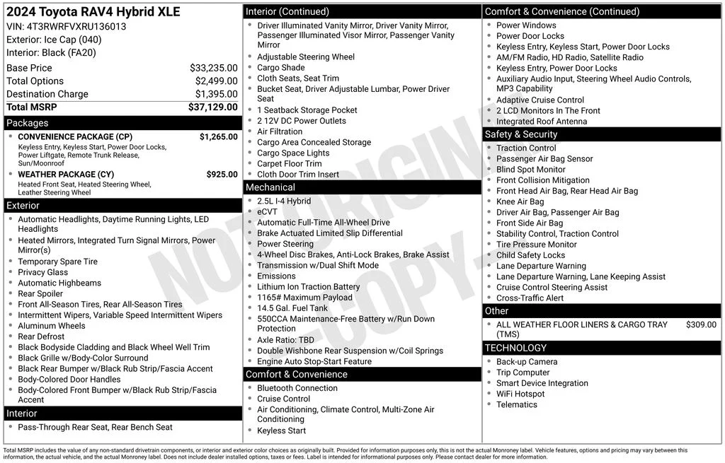 Used 2024 White Toyota XLE image 17