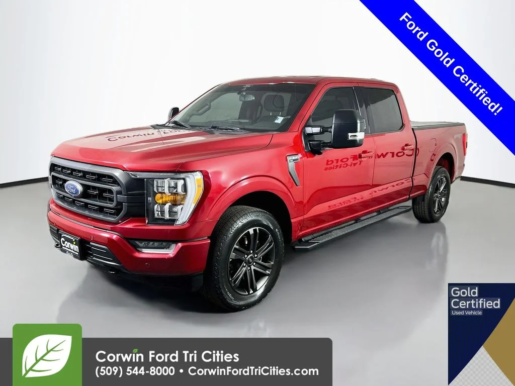 Used 2021 Rapid Red Metallic Tinted Clearcoat Ford XLT image 5