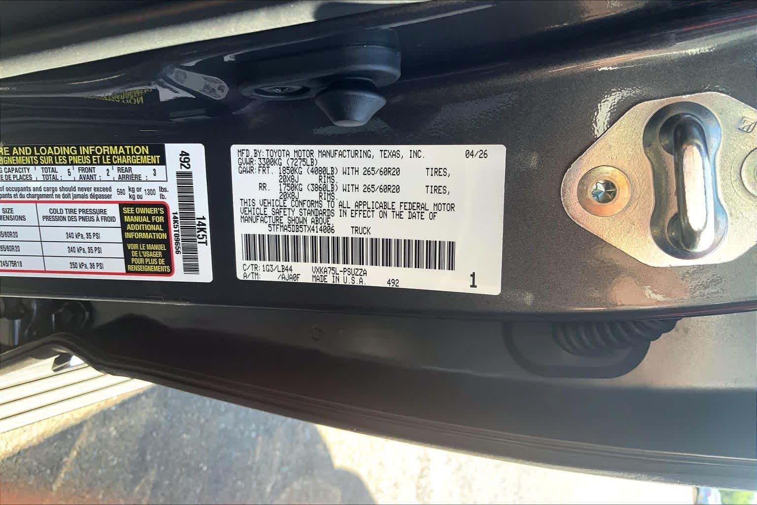 New 2026 Magnetic Gray Metallic Toyota 1794 Edition image 22