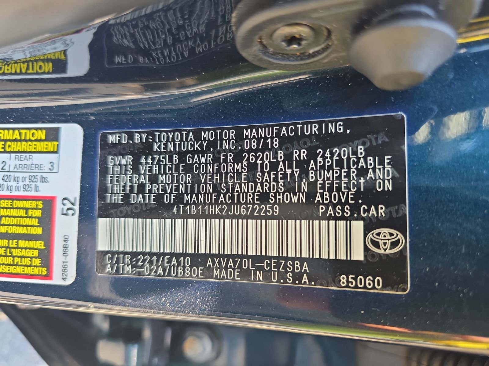 Used 2018 Blue Toyota SE image 33