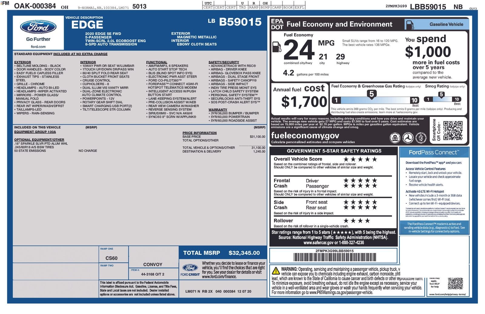 Used 2020 Magnetic Ford SE image 5