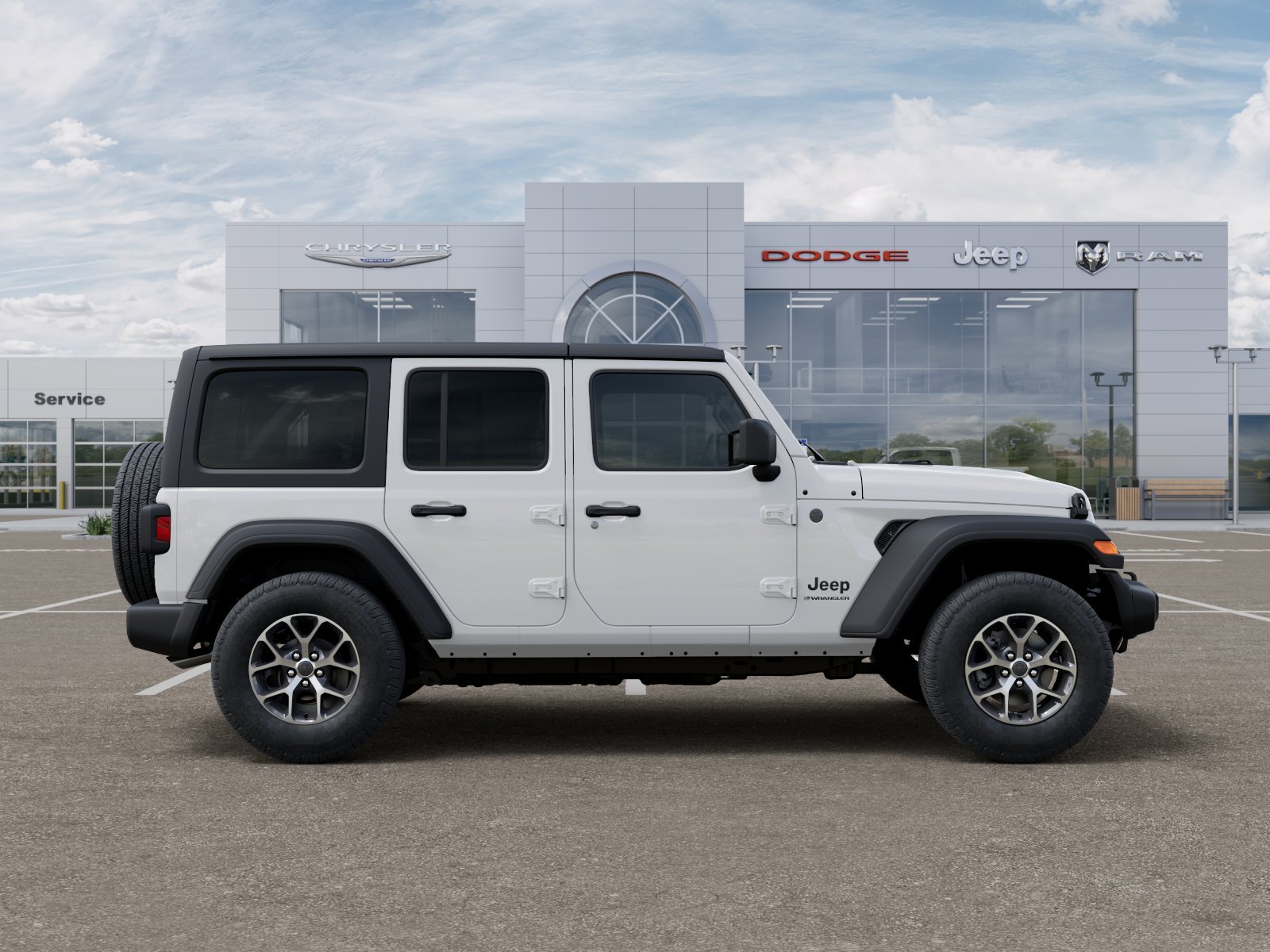 New 2026 Bright White Clear-Coat Exterior Paint Jeep Sport S image 30