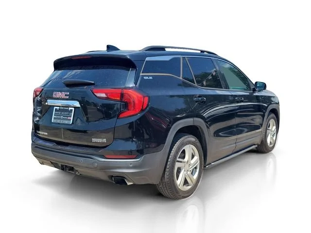 Used 2018 EBONY TWILIGHT METALLIC GMC SLE image 4