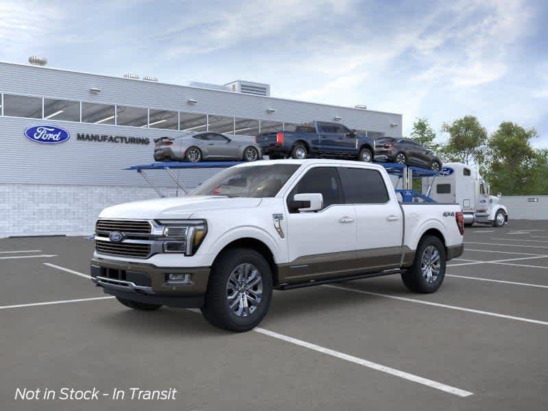 New 2026 Star White Metallic Tri-Coat/Marsh Gray Ford King Ranch image 2