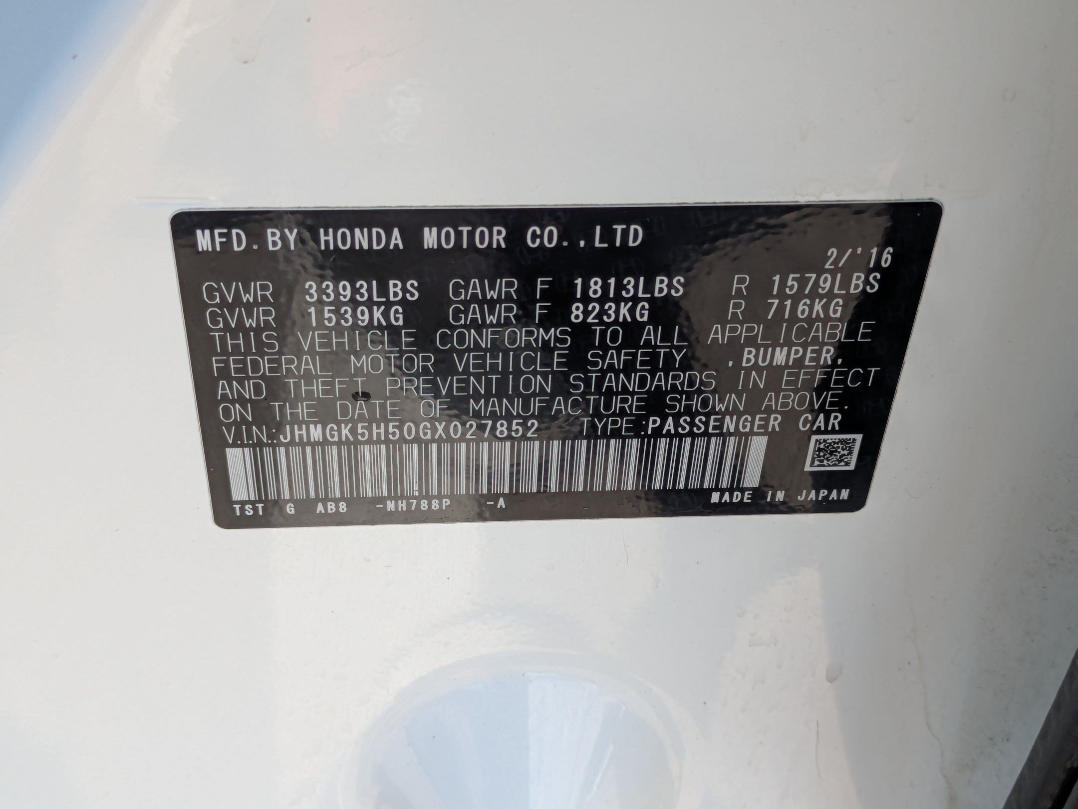 Used 2016 White Honda LX image 31