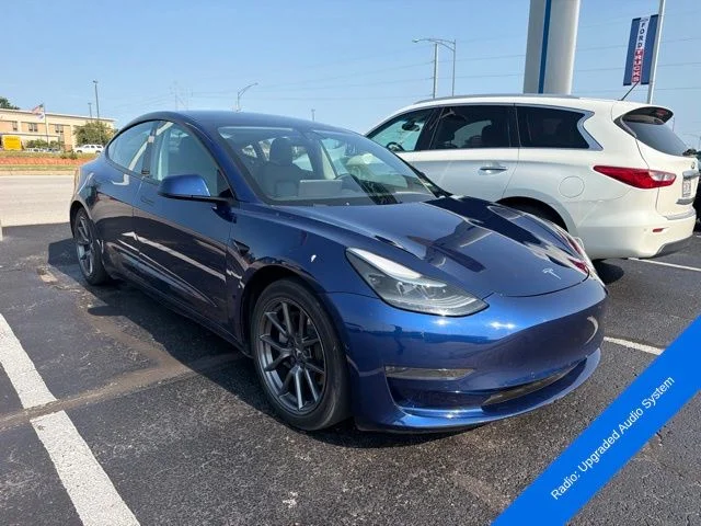 Used 2021 Deep Blue Metallic Tesla Standard Range Plus image 3