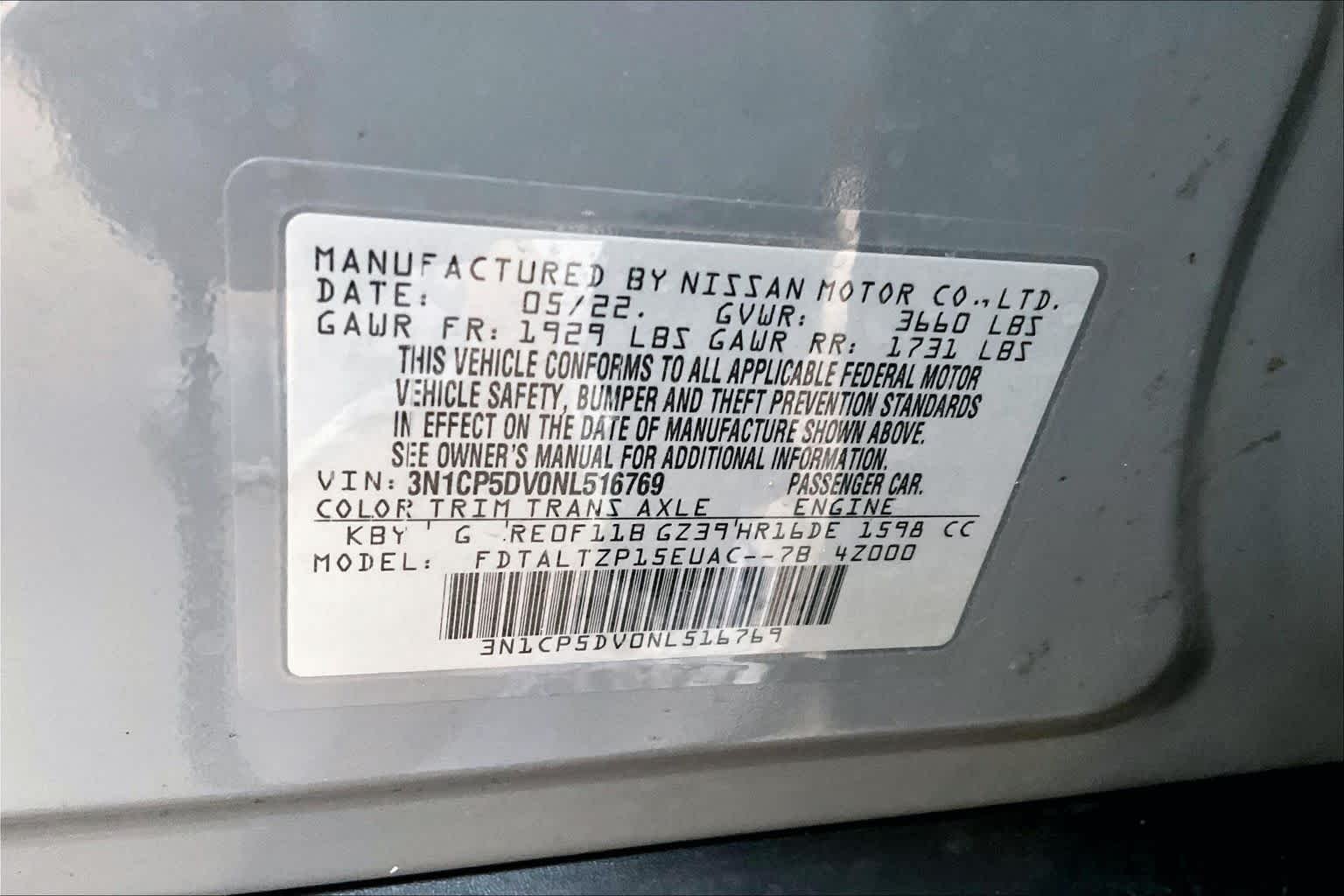 Used 2022 Boulder Gray Pearl Nissan SR image 34