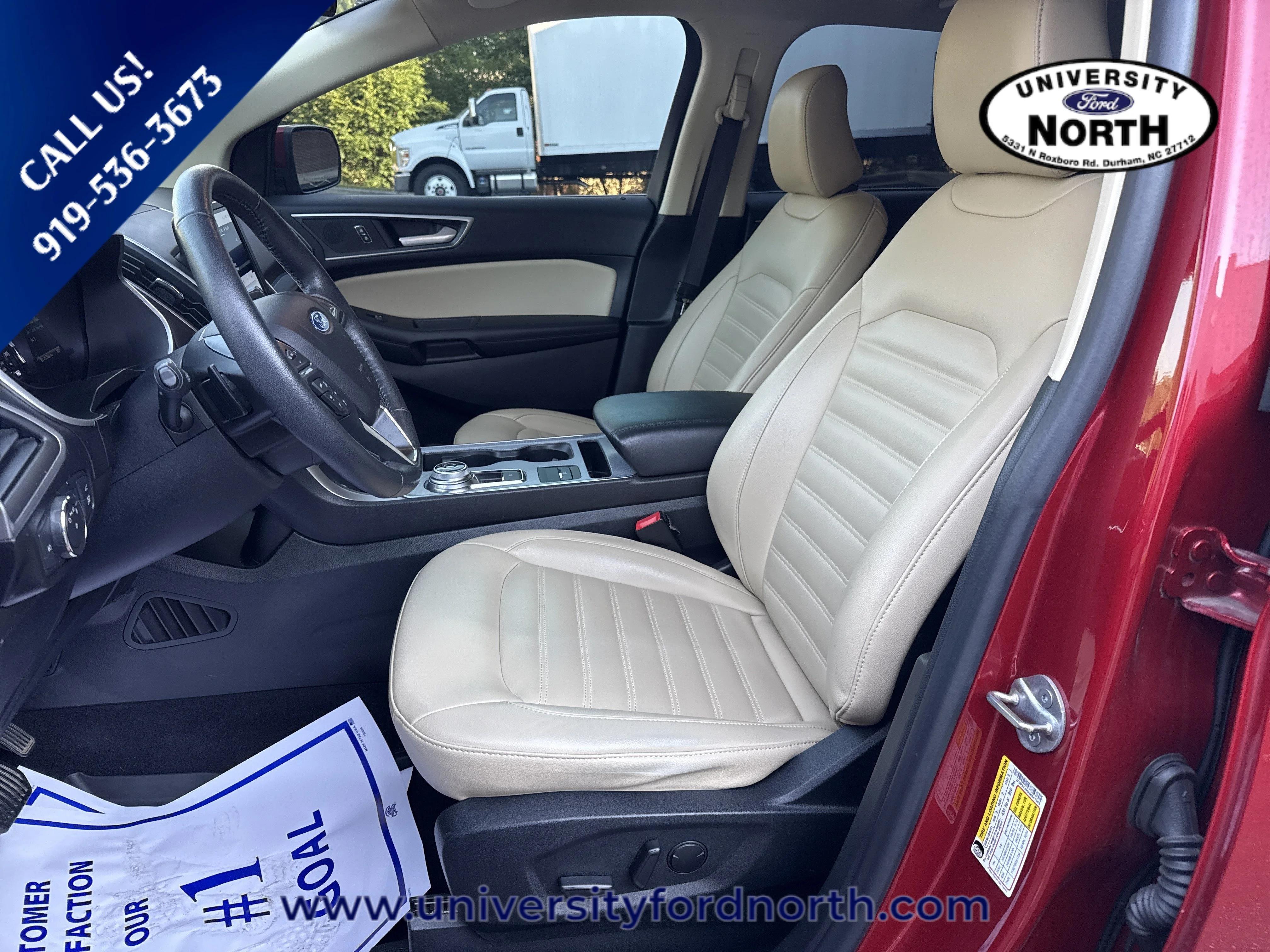 Used 2021 Rapid Red Metallic Tinted Clearcoat Ford SEL image 18