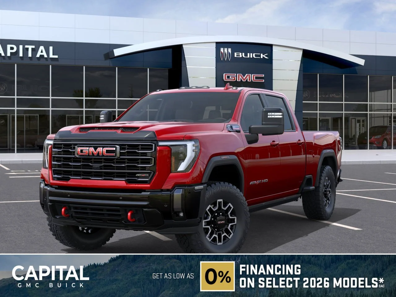 New 2026 VOLCANIC RED TINTCOAT GMC AT4X image 1