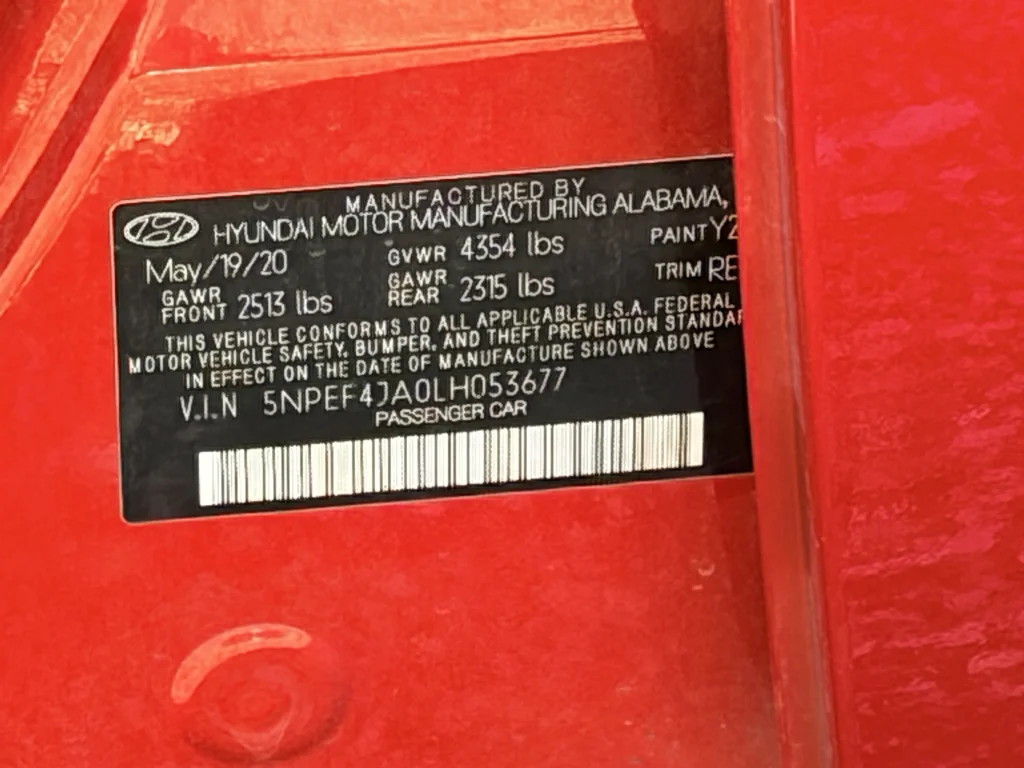 Used 2020 Calypso Red Hyundai SEL image 31