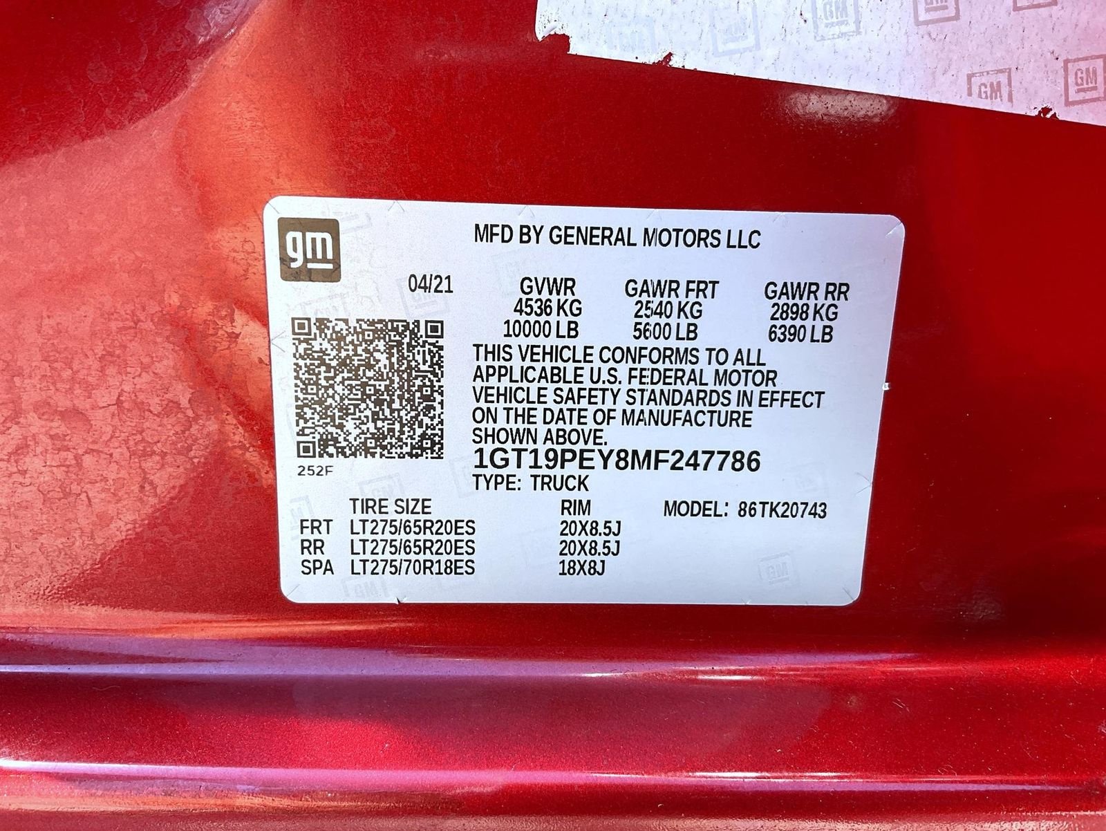 Used 2021 Red GMC AT4 image 26