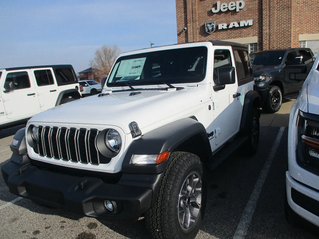 New 2026 Bright White Clearcoat Jeep 2-Door Sport S 4x4 image 3