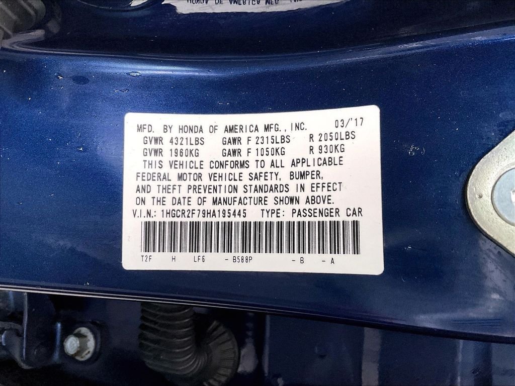 Used 2017 Obsidian Blue Pearl Honda EX image 35