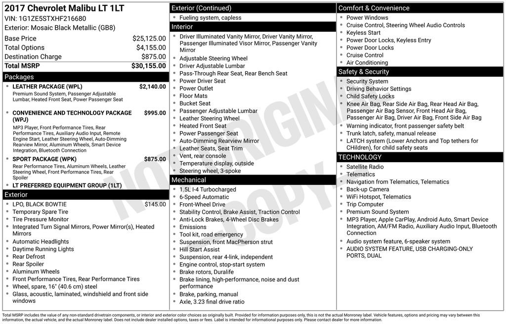 Used 2017 Black Chevrolet LT image 9