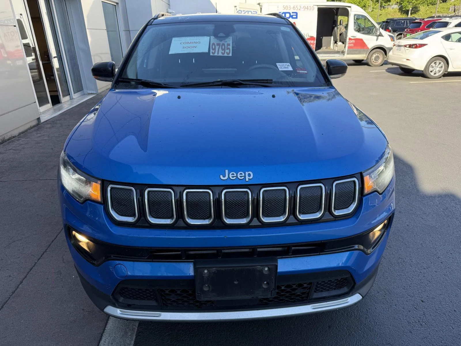 Used 2022 Laser Blue Pearlcoat Jeep Limited image 8