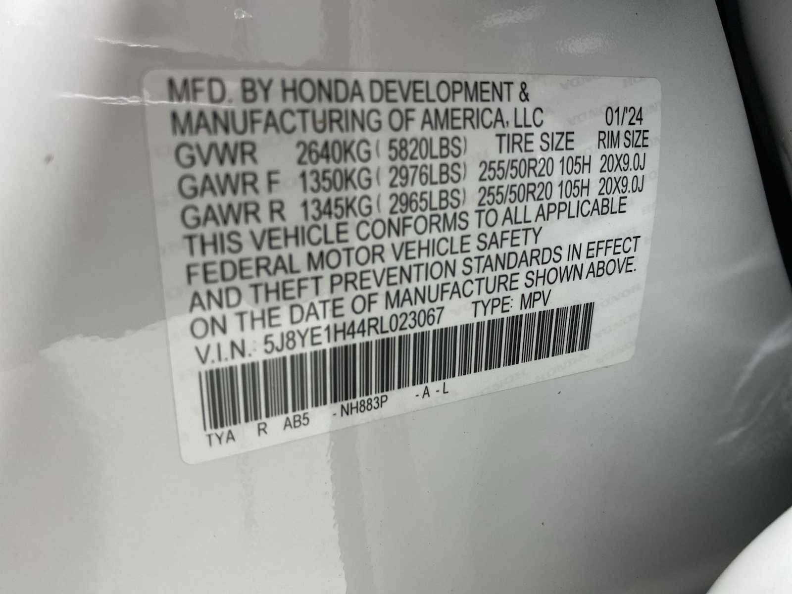 Certified Used 2024 Platinum White Pearl Acura w/Technology Package image 48