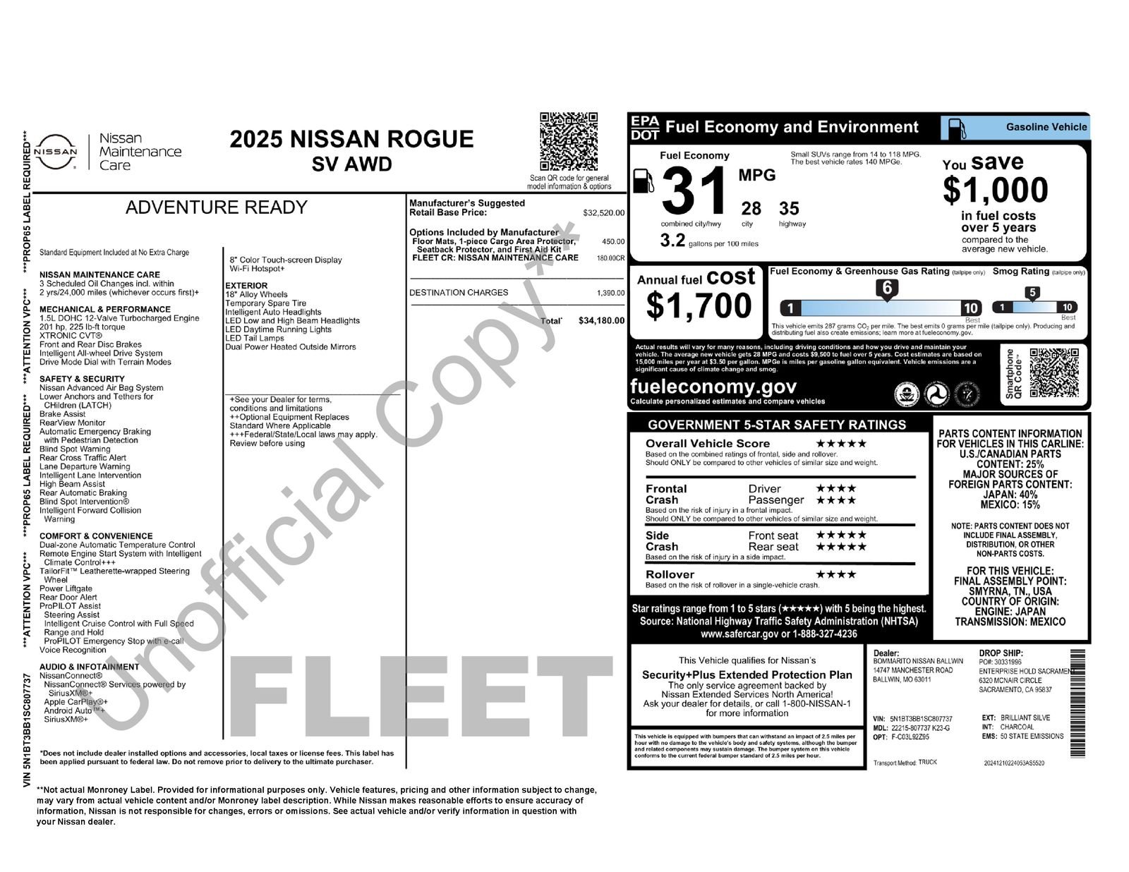Certified Used 2025 Silver Nissan SV image 3