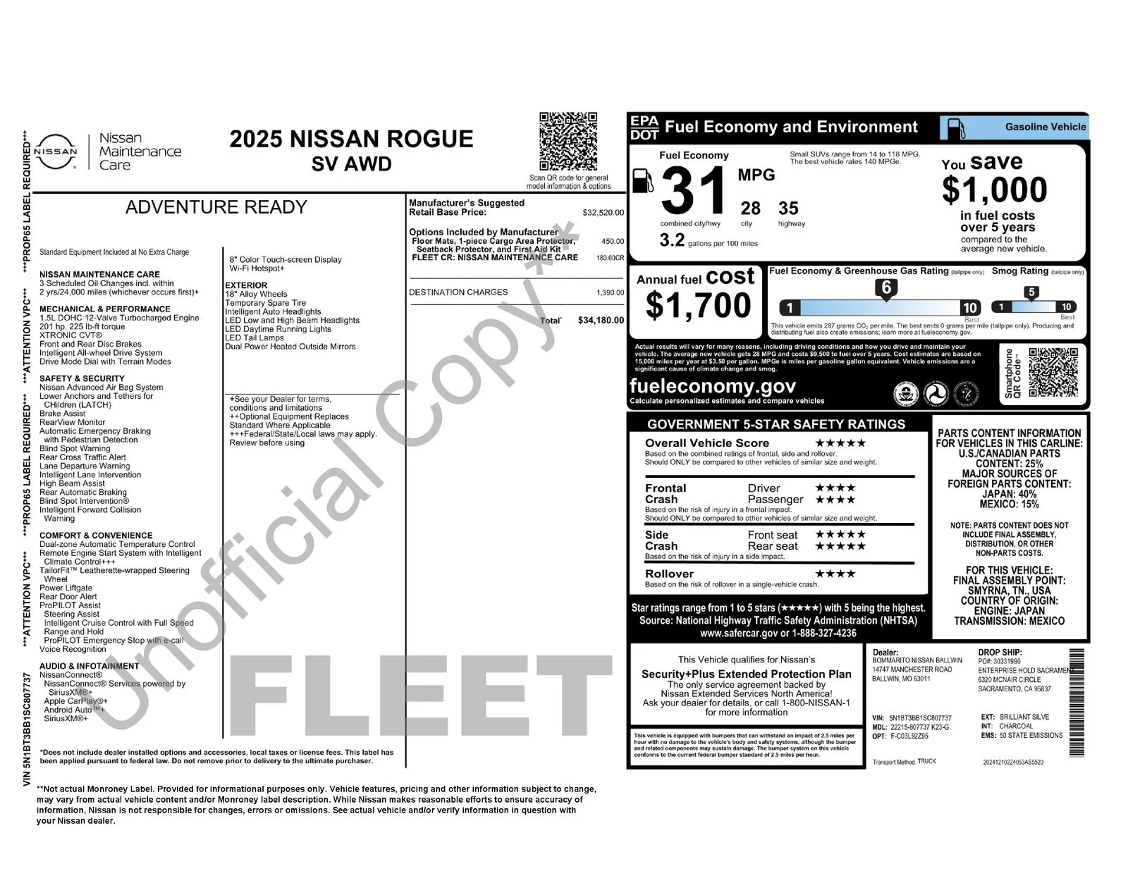 Used 2025 Silver Nissan SV image 3