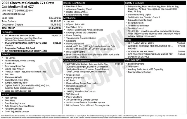 2022 Chevrolet Colorado Z71