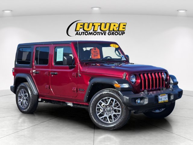 Used 2022 Red Jeep Unlimited Sport S image 1