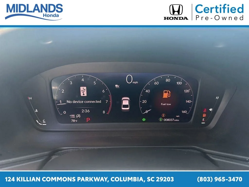 Certified Used 2025 Solar Silver Metallic Honda SE image 19