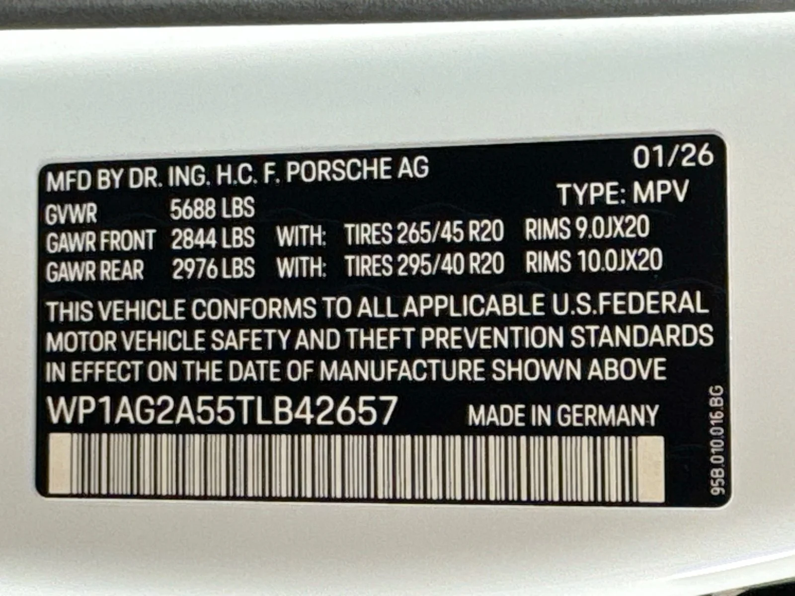 New 2026 Carrara White Metallic Porsche S image 26
