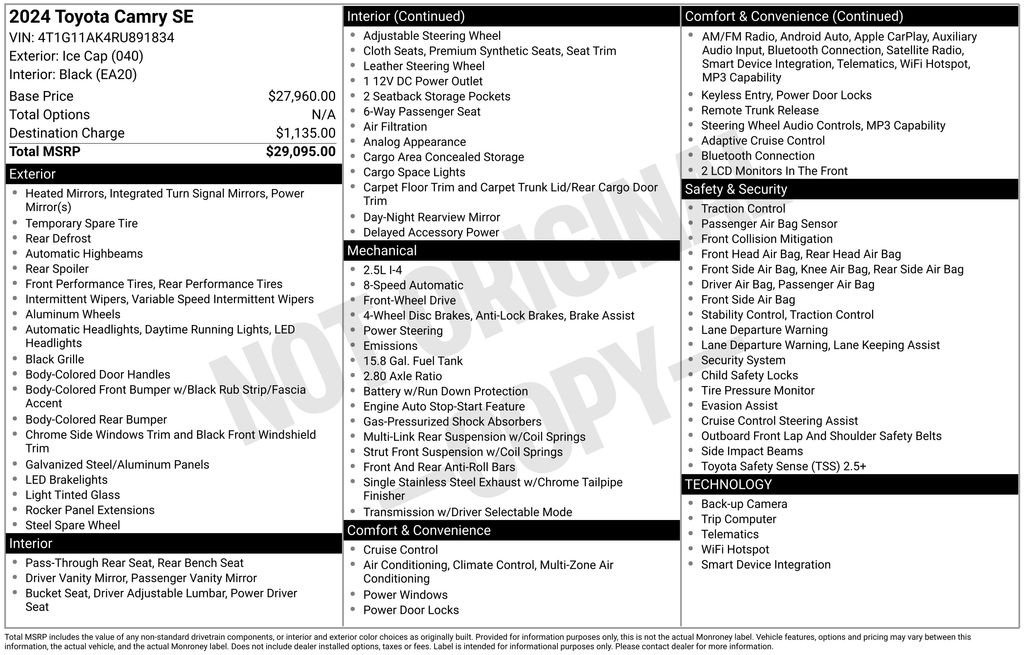 2024 Toyota Camry SE - Photo 39