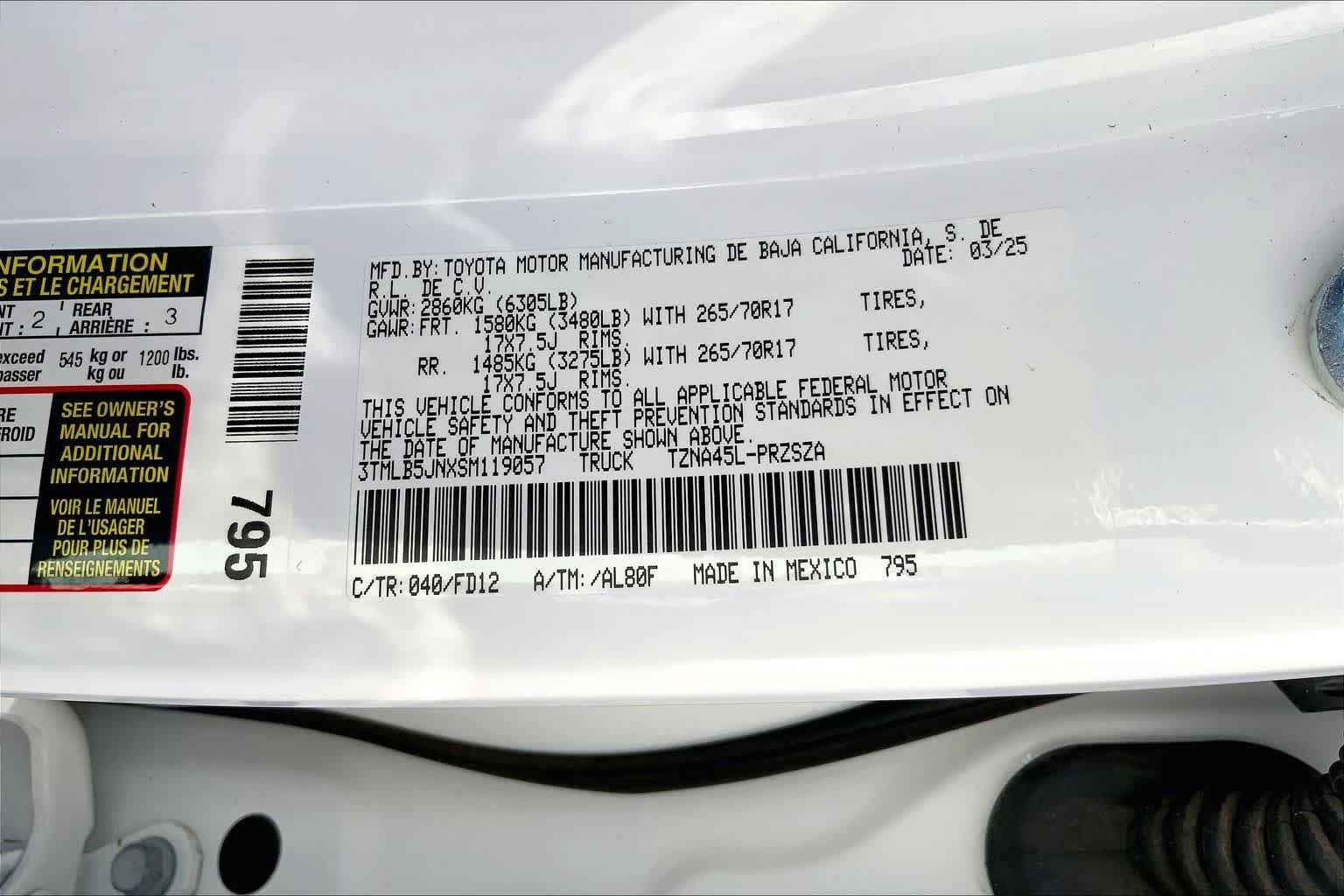 Certified Used 2025 Ice Cap Toyota TRD Off Road image 37