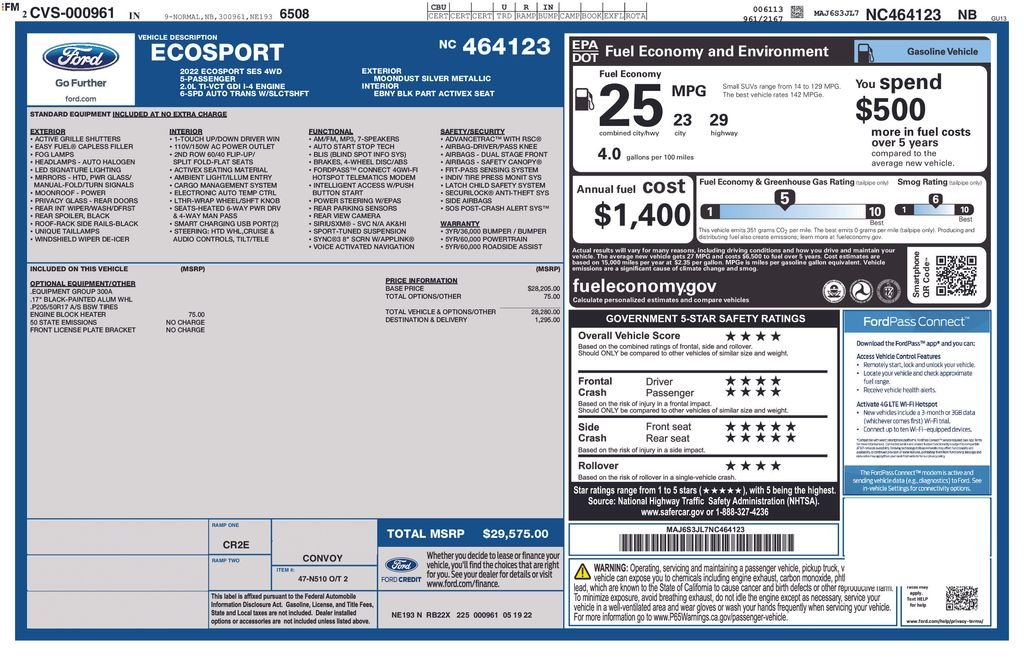 Used 2022 Silver Ford SES image 38