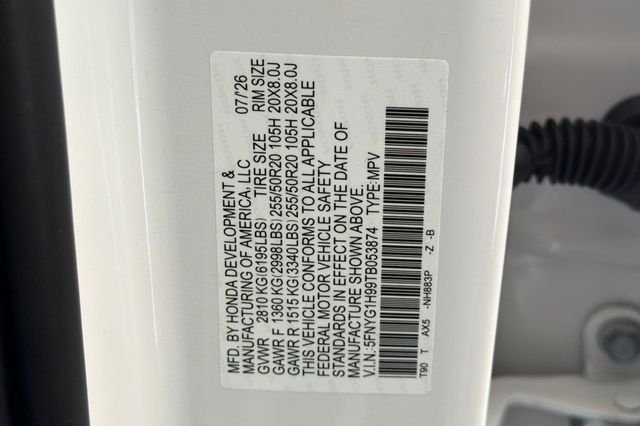 New 2026 Platinum White Pearl Honda Black Edition image 25