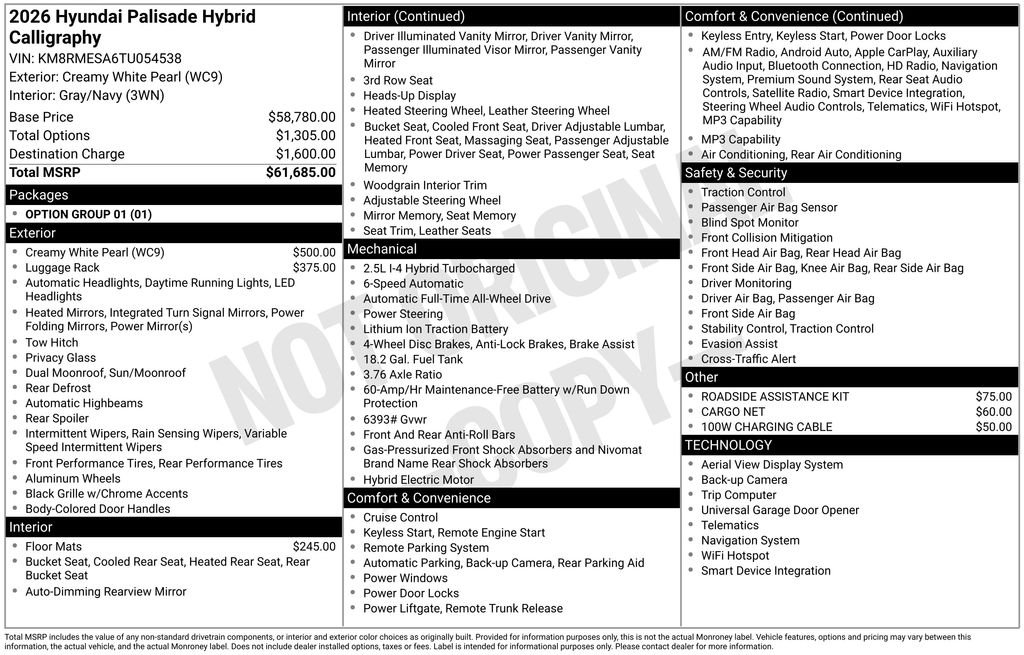 Used 2026 White Hyundai Calligraphy image 24