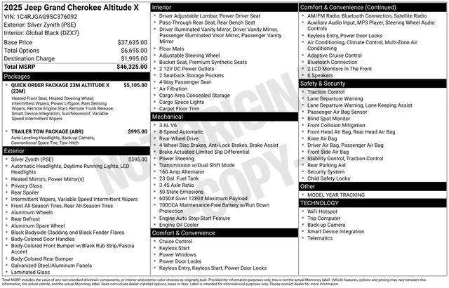 New 2025 Silver Jeep Altitude X image 4