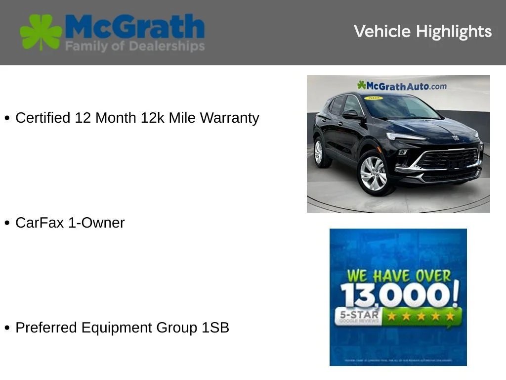 Certified Used 2025 Black Buick Preferred image 6