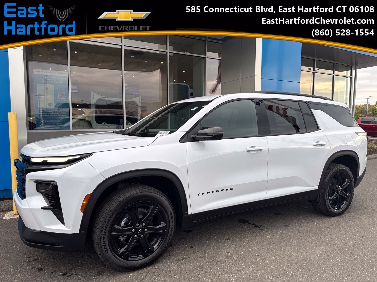 New 2027 Polar White Tricoat Chevrolet LT Midnight Edition with Evotex Seating image 1