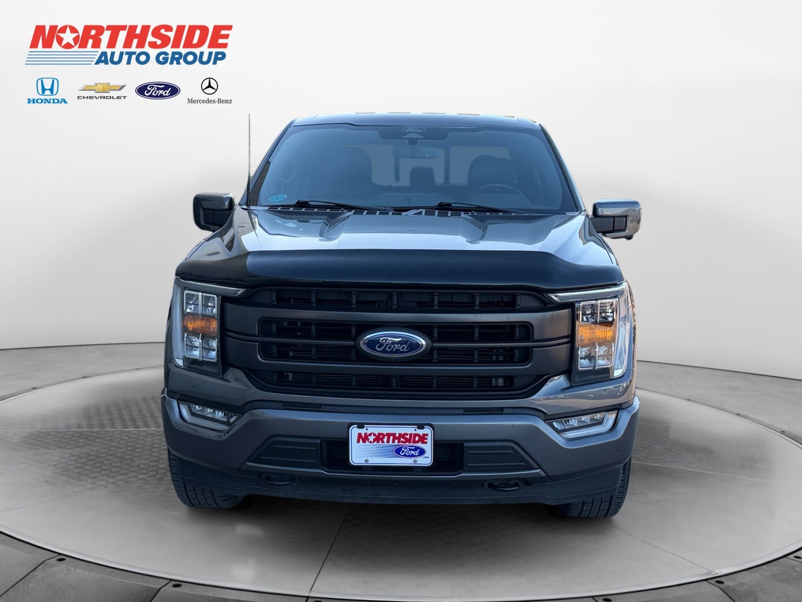 Used 2022 Light Blue Clearcoat Metallic Ford LARIAT image 2